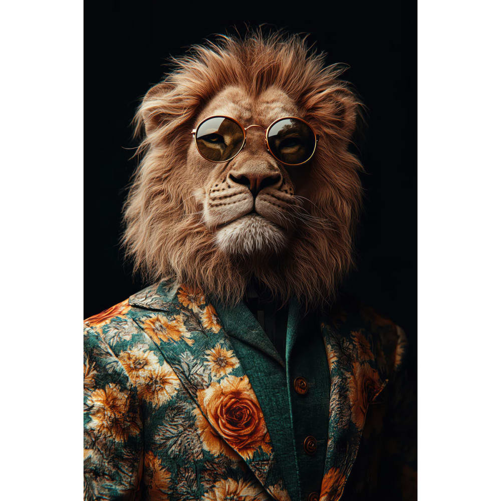 Tableau sur toile lion stylé 30x45