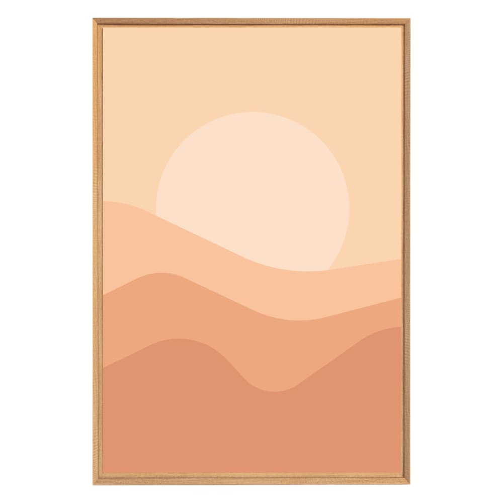 Tableau+mural+encadre+illustration+soleil+couchant+65x97