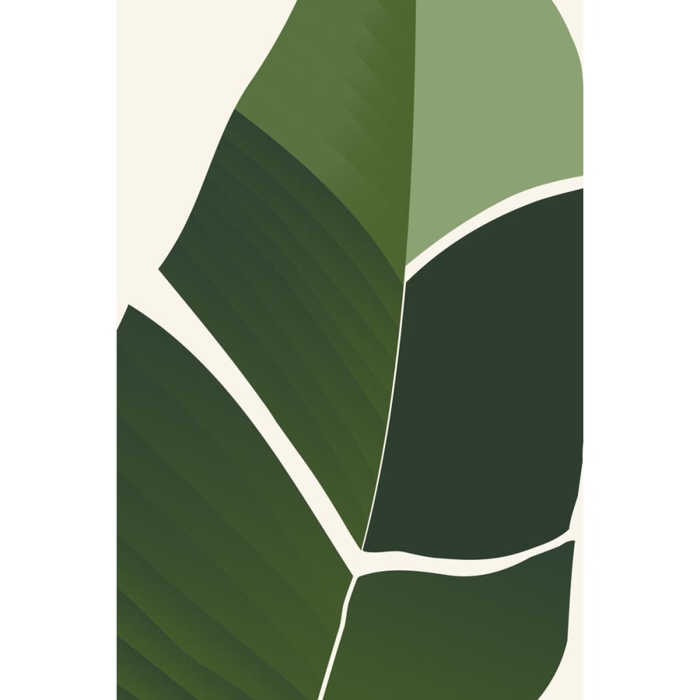 Tableau sur toile feuillage contemporain 45x65