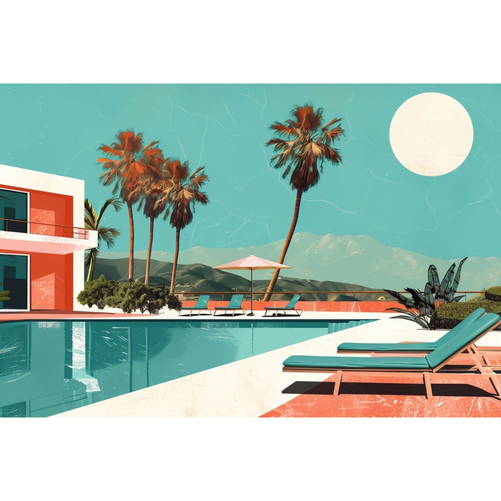 Tableau sur toile oasis moderne 45x65