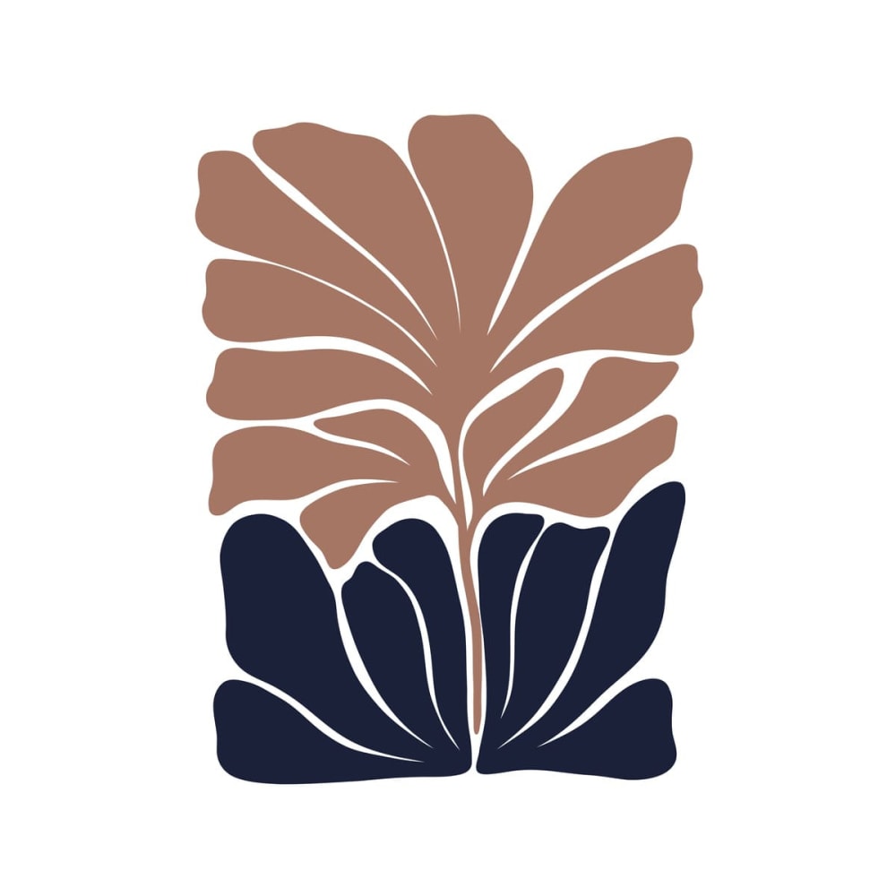 Tableau sur toile dualité florale abstraite 30x45