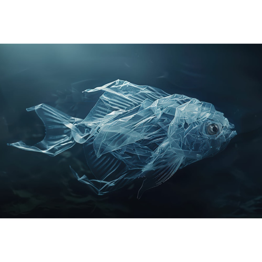 Tableau sur toile poisson cristal 30x45