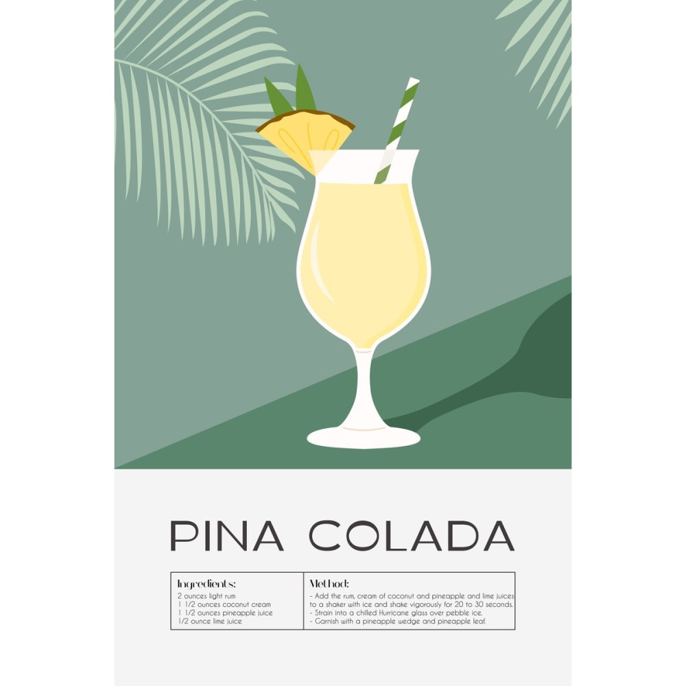 Tableau sur toile Pina Colada 45x65