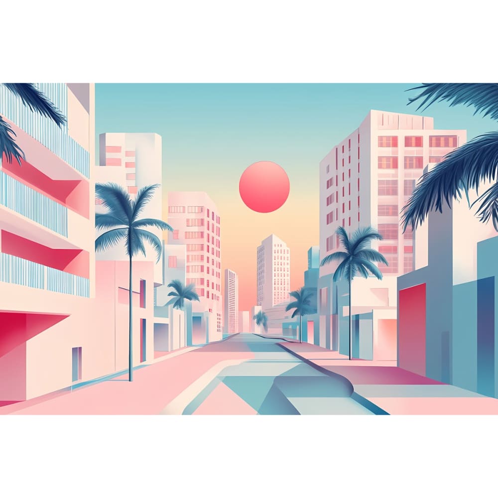 Tableau sur toile ville pastel 30x45