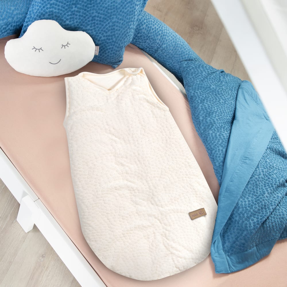 Babyschlafsack 70 cm aus Bio-Baumwolle - Weiß / Oyster - Maisons