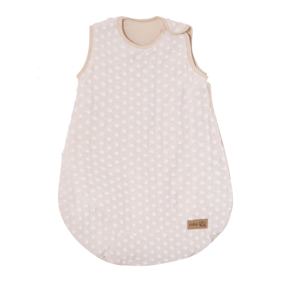 roba Babyschlafsack 70 cm aus Bio-Baumwolle mit Reliefpunkten in beige Öko-Tex Zertifikat Baumwolle Baby