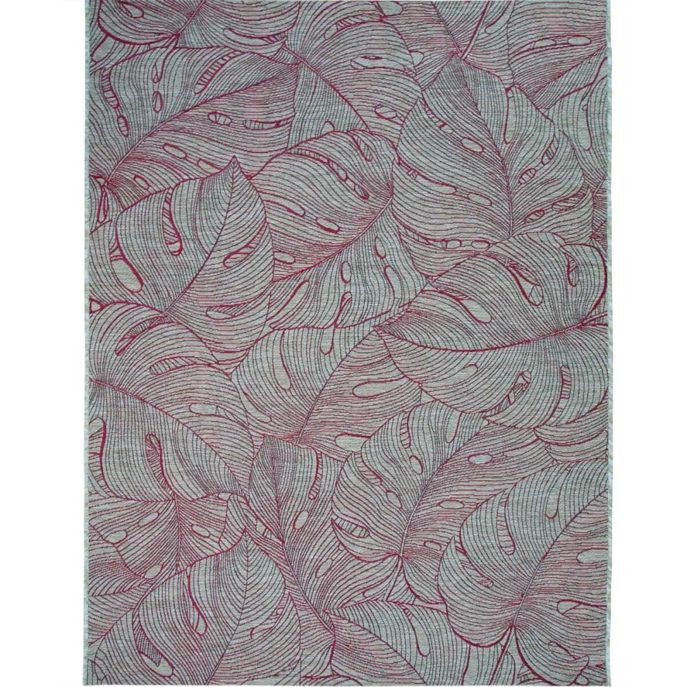 Tapis moderne motif feuilles