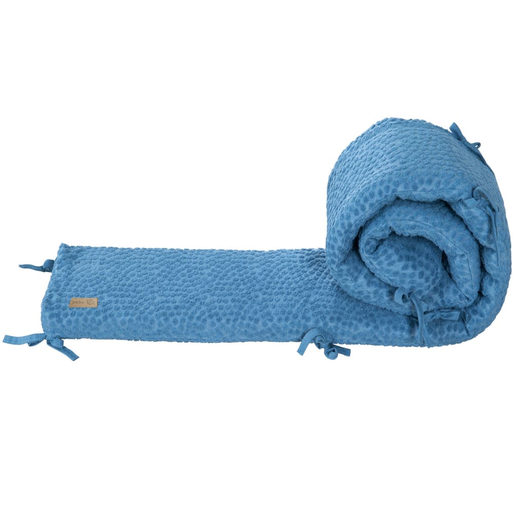 Nestchen aus Bio-Baumwolle 170 cm mit Reliefpunkten - Blau /