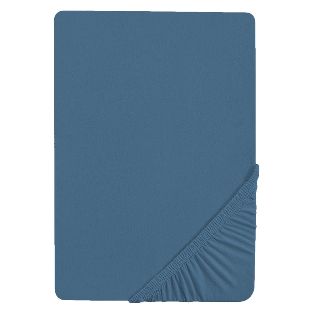 Spannbettlaken für Wiegen aus Bio-Baumwolle - Blau / Indigo -
