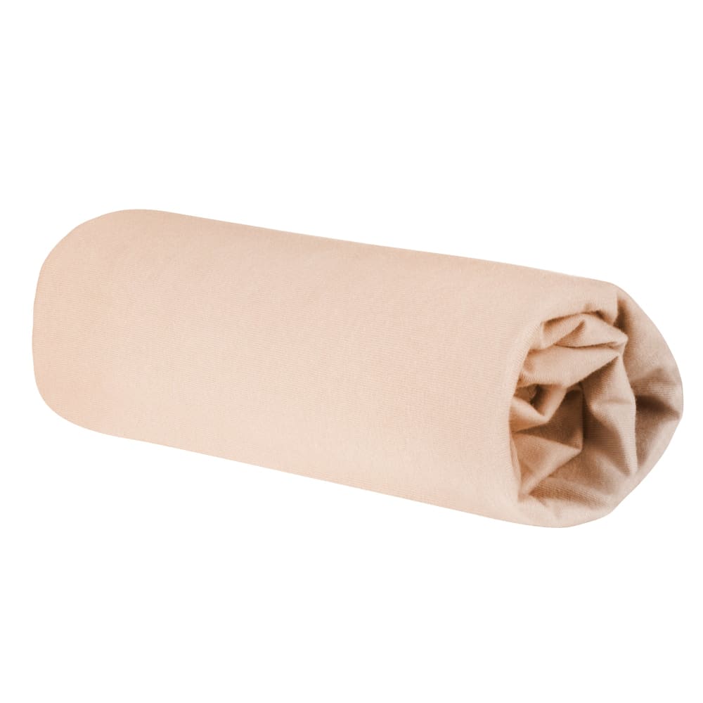 Drap housse berceau 40 x 90 cm extensible en coton Oeko-Tex beige