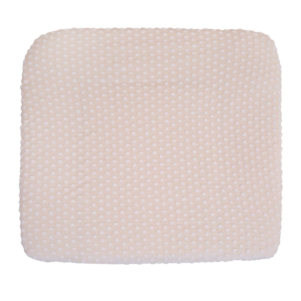 Housse de matelas à langer en coton Bio pois en relief beige amande