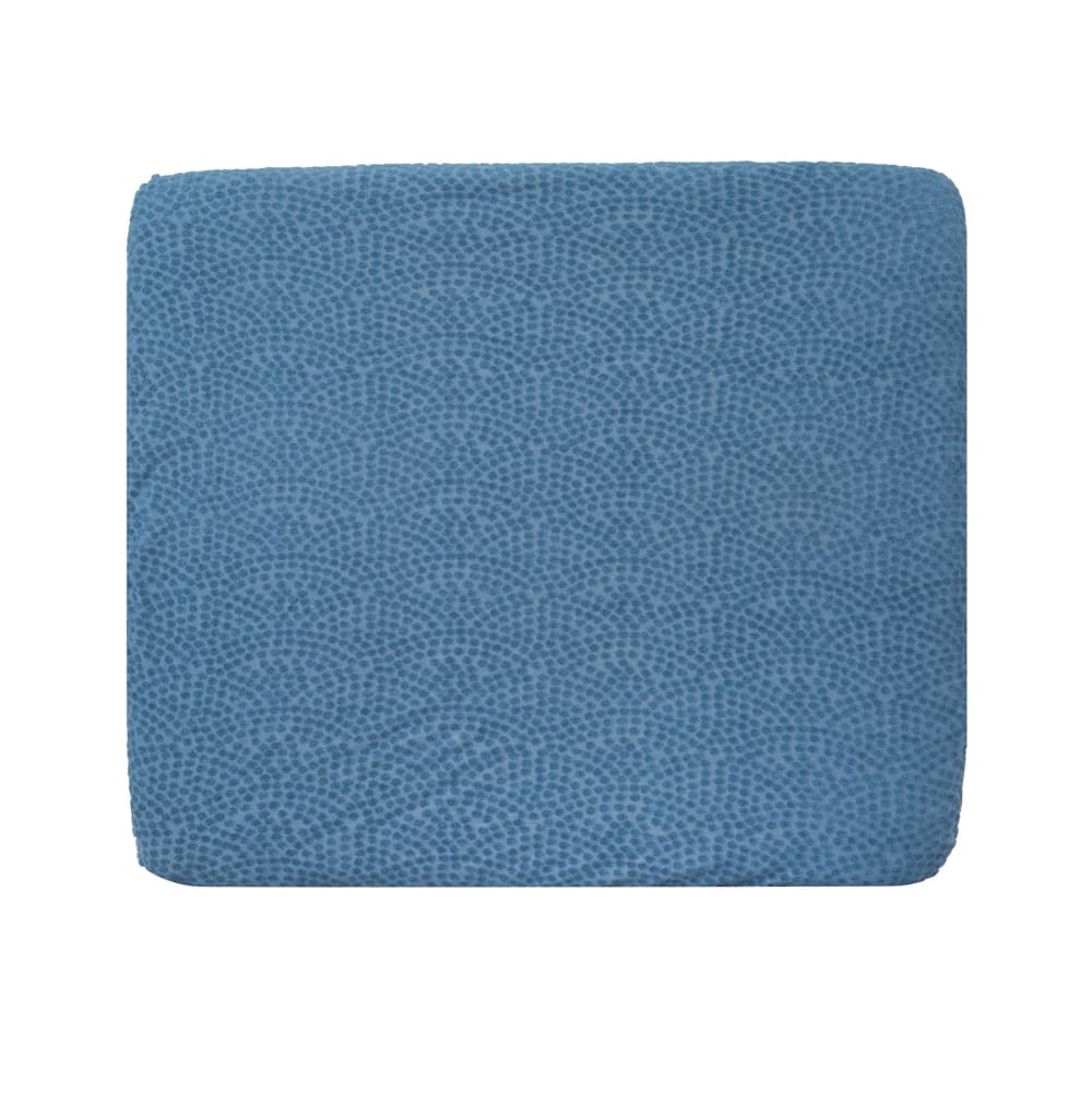 Housse de matelas à langer 85 x 75 cm élastique en coton bio bleu
