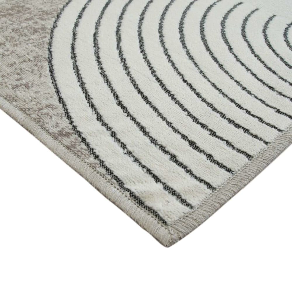 Tapis moderne à motifs graphiques gris 190x240 — vue 4