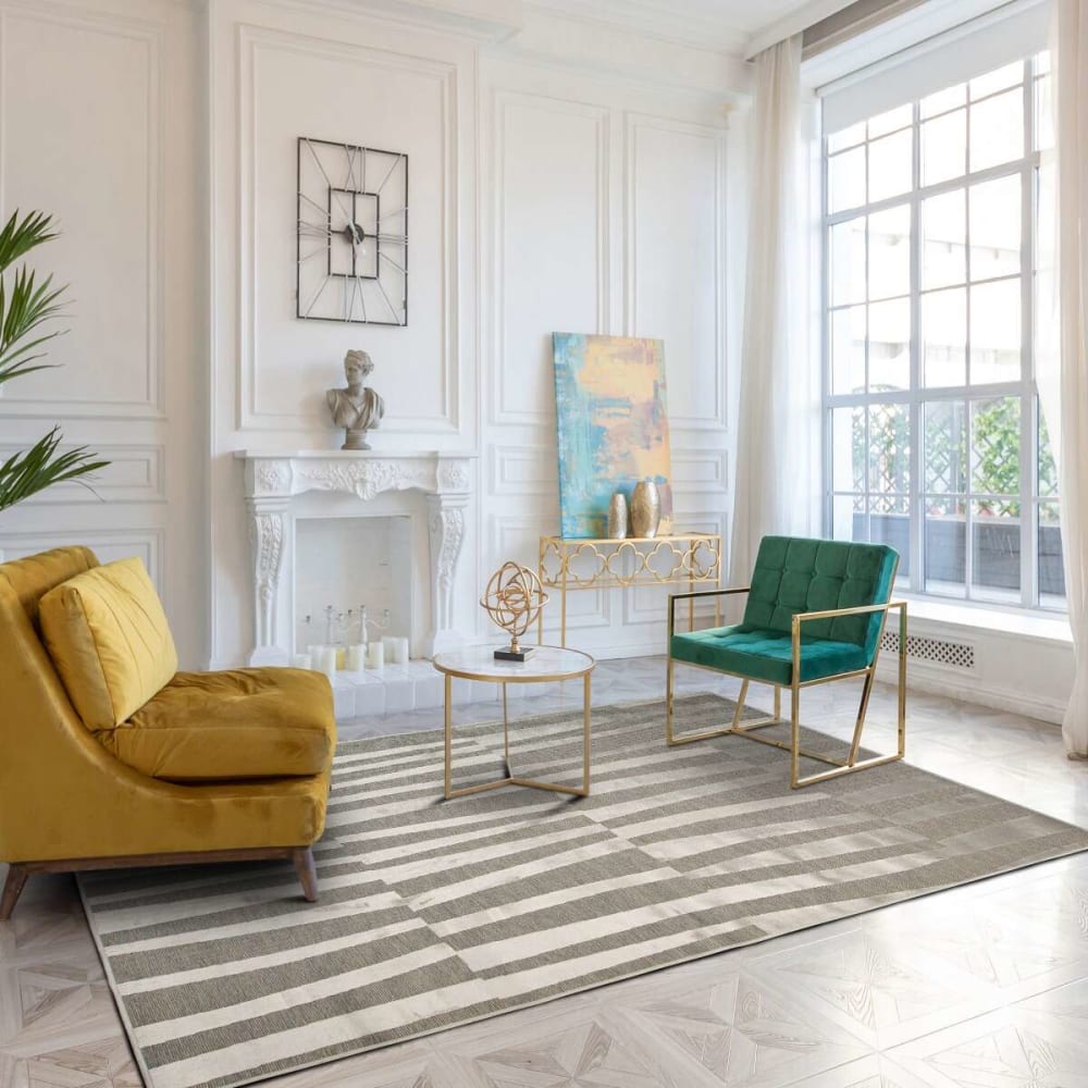 Tapis à relief moderne gris 120x160 — vue 3