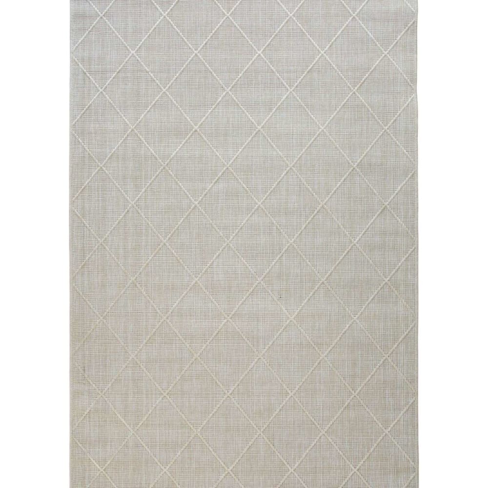 Tapis moderne à motif losange beige 80x250