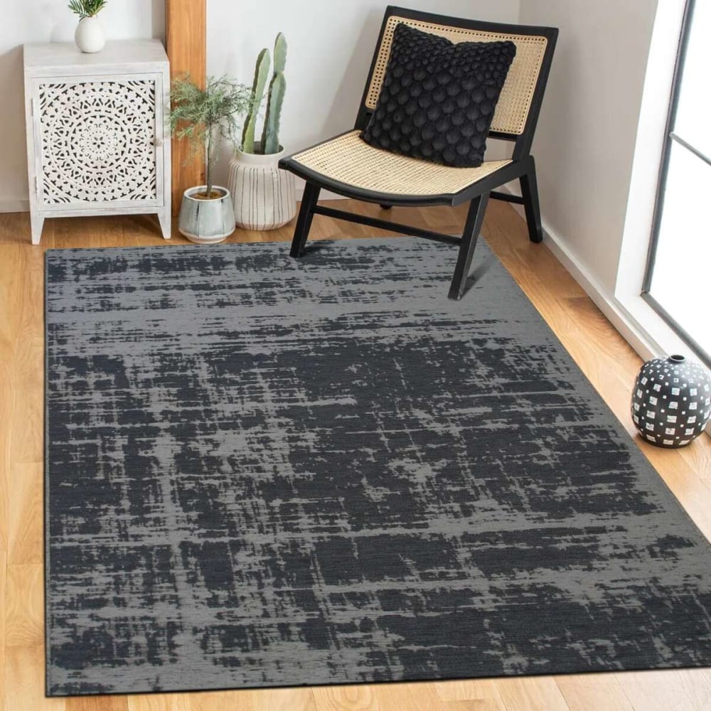 Tapis moderne motif abstrait marron 160x230