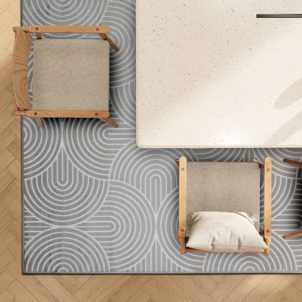 Tapis à relief moderne beige sable 160x230 — vue 3