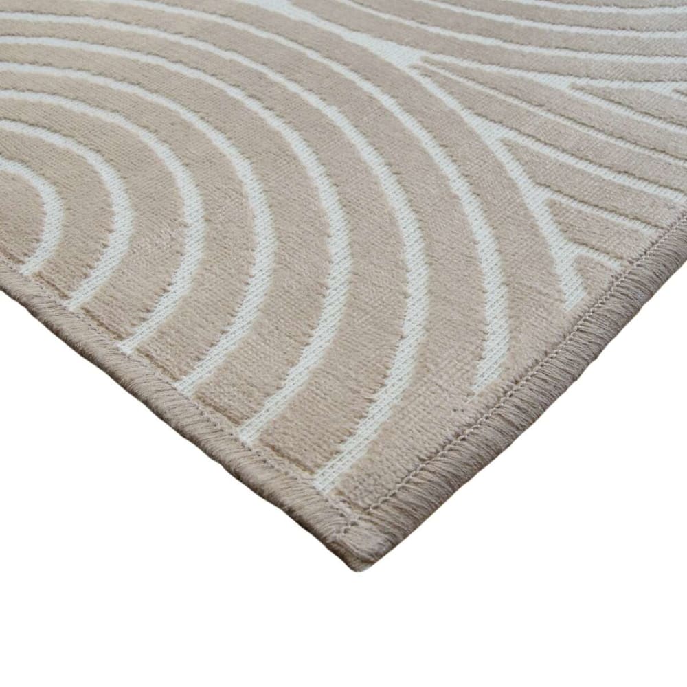 Tapis à relief moderne beige sable 160x230 — vue 4