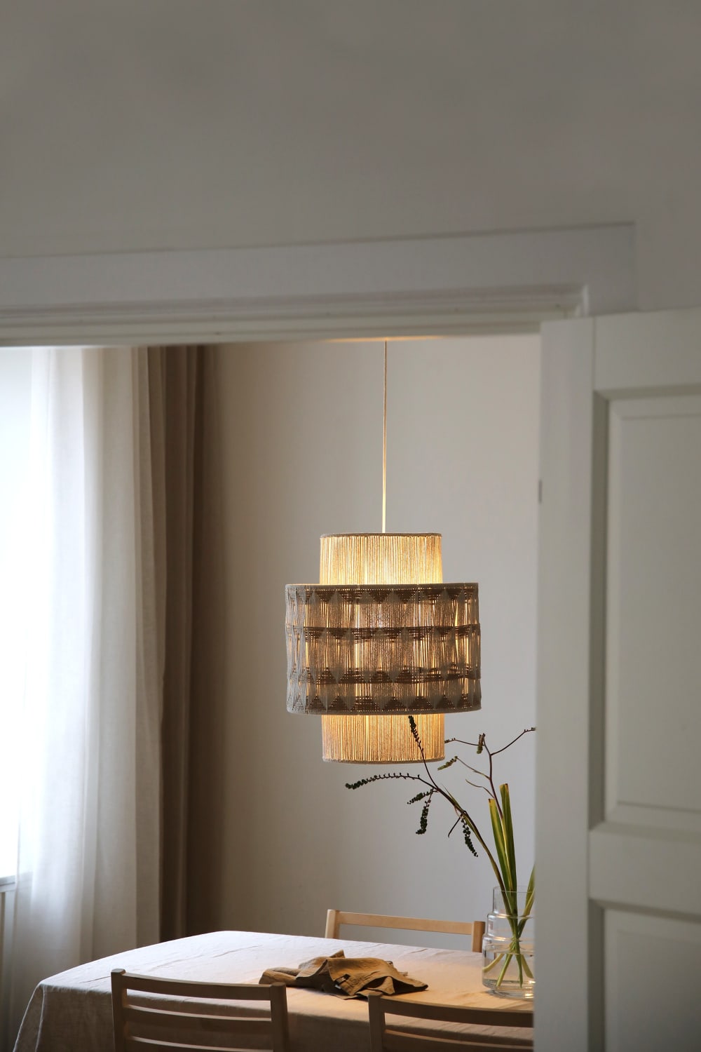 Plafonnier 1xE27 beige et marron - Maisons du Monde