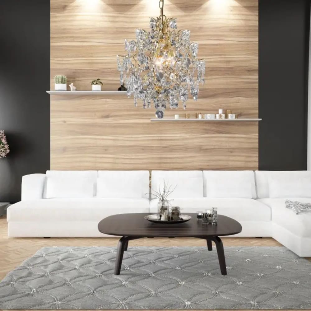 Lustre 3xE14 or et transparent - Maisons du Monde