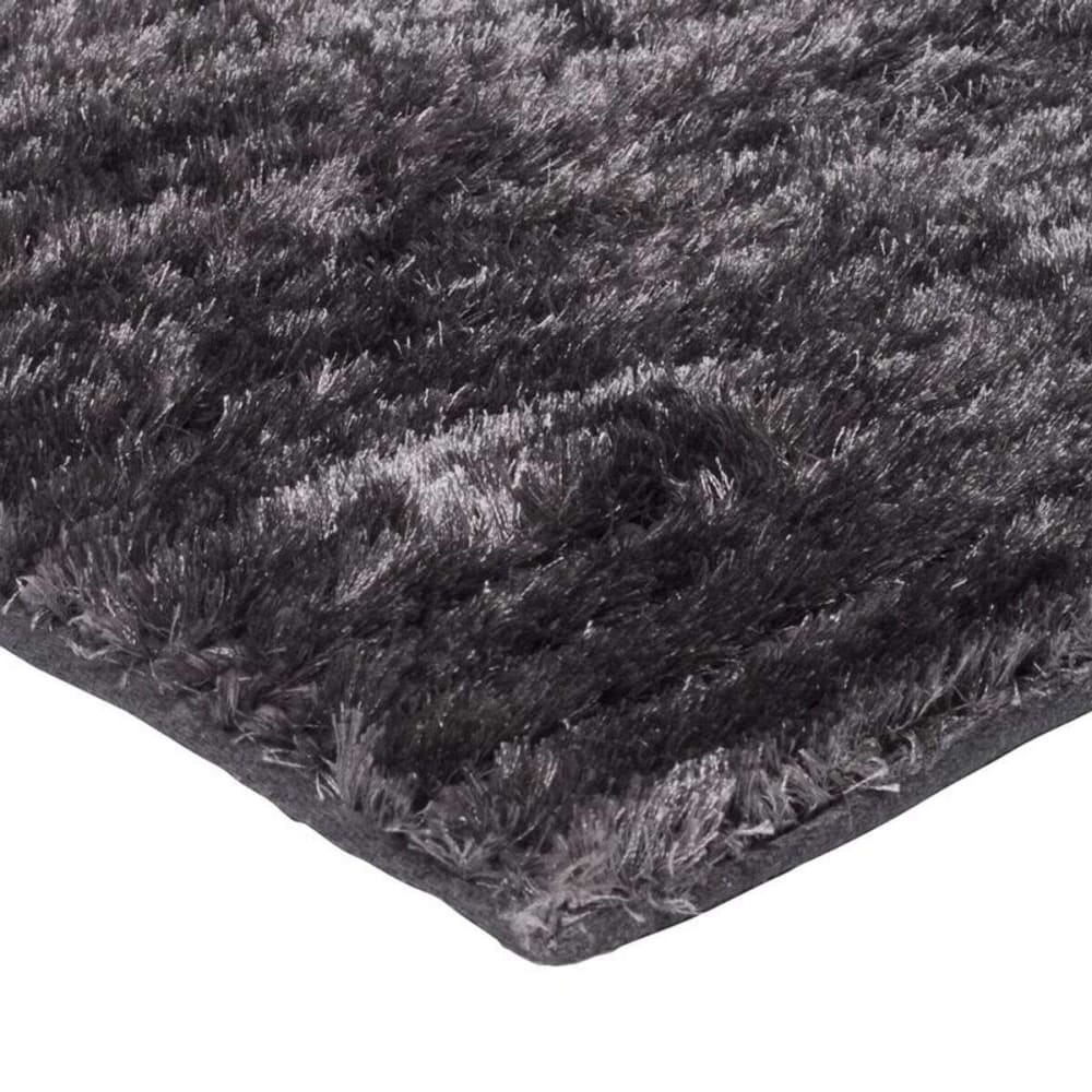 Tapis à poils longs effet soyeux gris dégradé 120x170 — vue 4