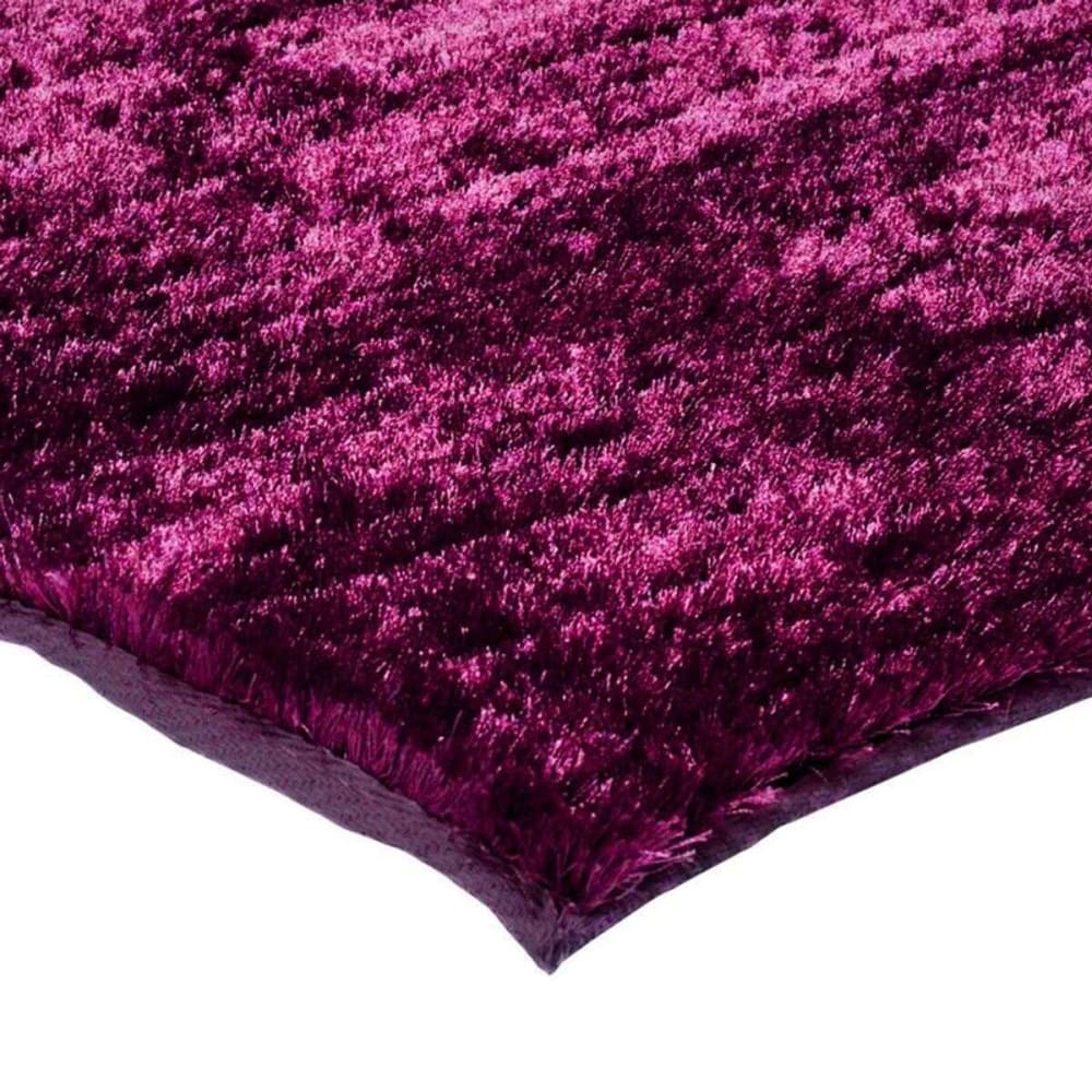 Tapis à poils longs effet soyeux prune 120x170 — vue 4