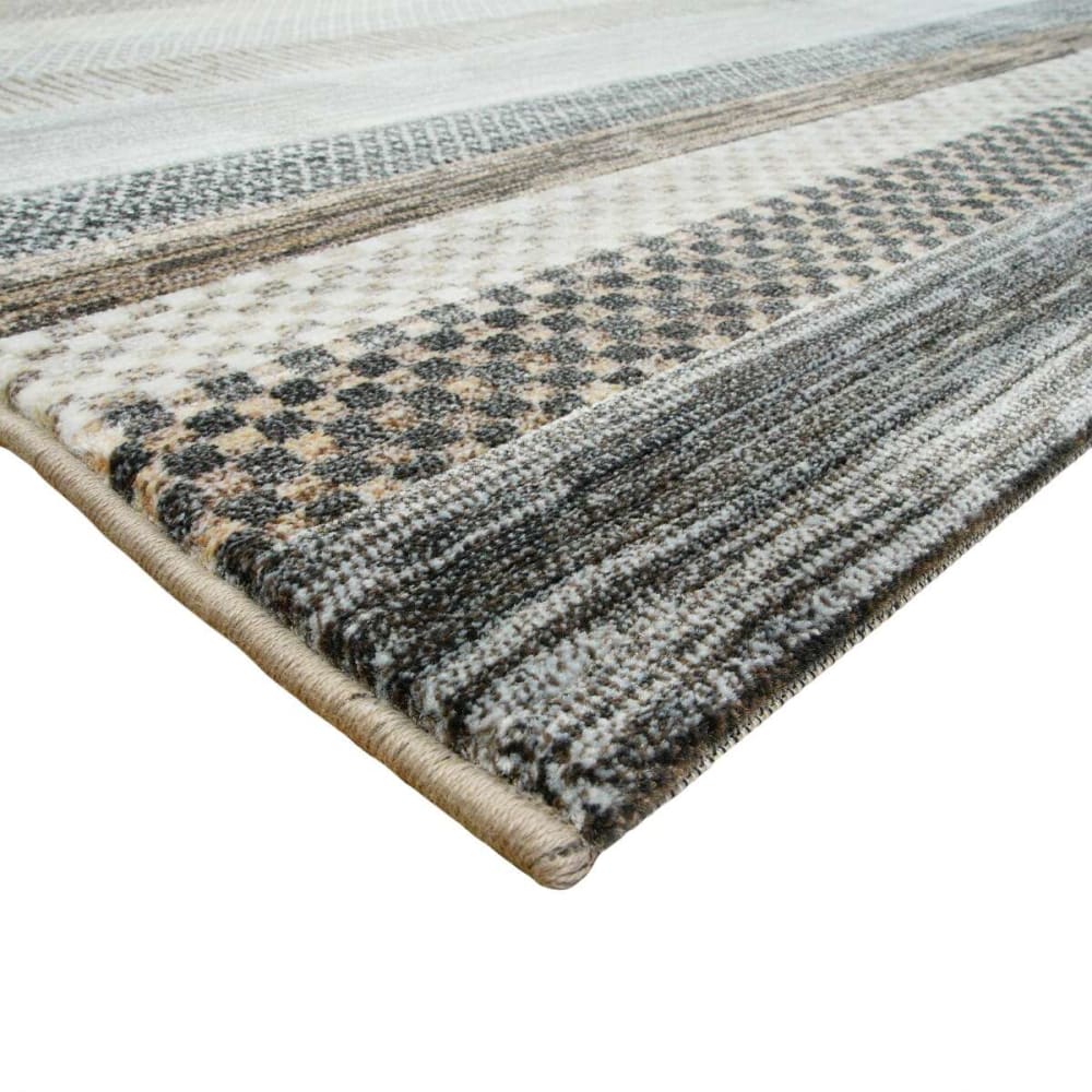 Tapis moderne scandinave lignes marron 160x230 — vue 4