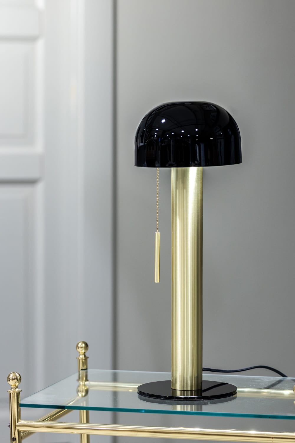 Lampe de table 2xG9 laiton brossé et noir — vue 3