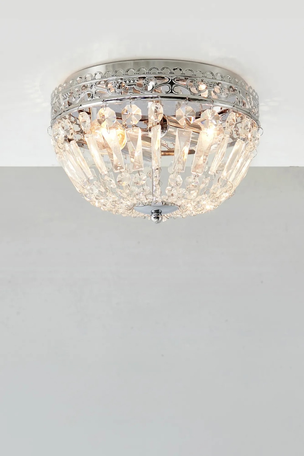 Plafonnier 1xE14 chrome et cristal — vue 4