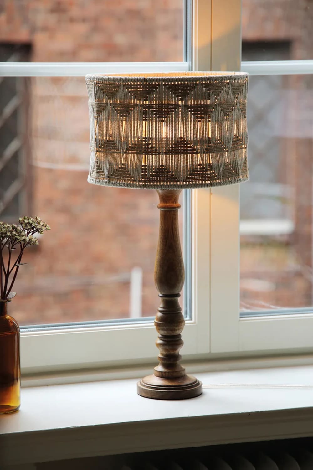 Lampe de table 1xE27 beige et marron — vue 3