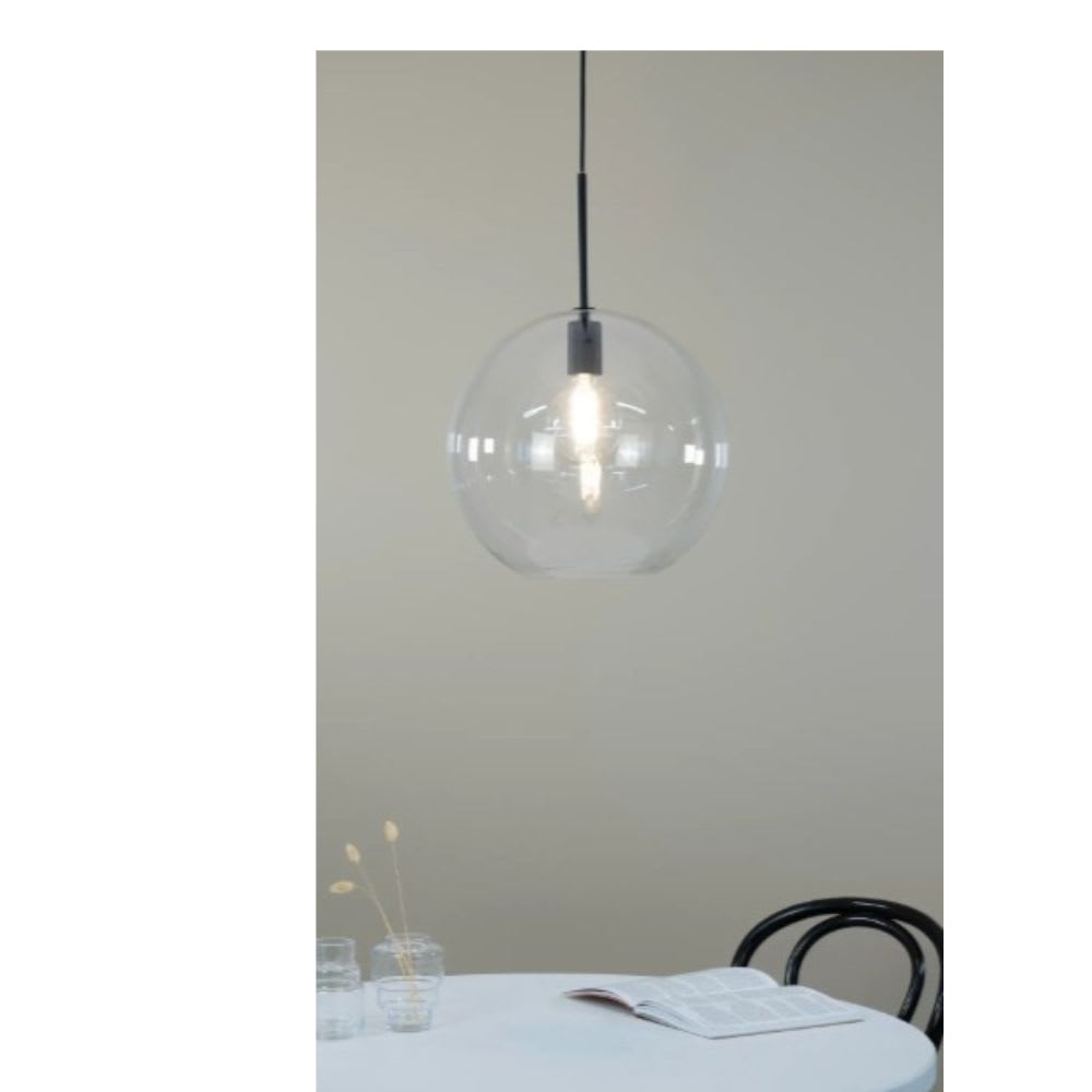 Suspension 1xE27 transparent et noir — vue 4