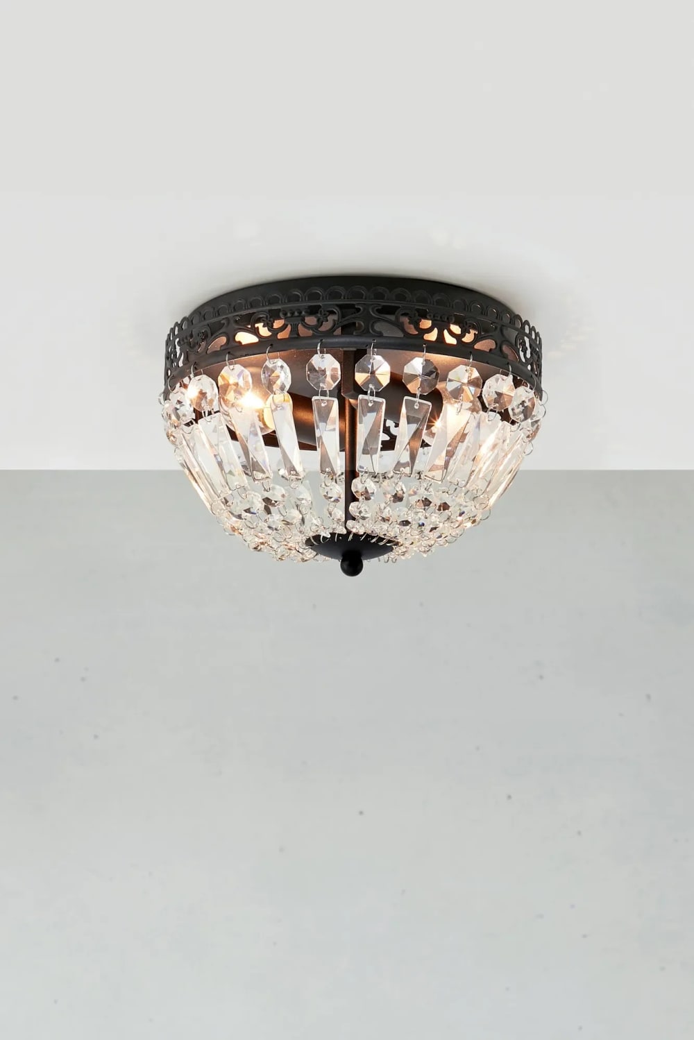 Plafonnier encastré 2xE14 cristal noir — vue 4