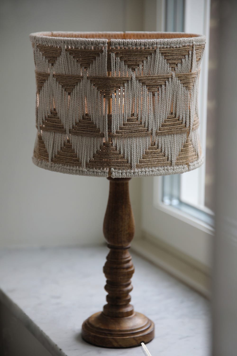 Lampe de table 1xE27 beige et marron — vue 3