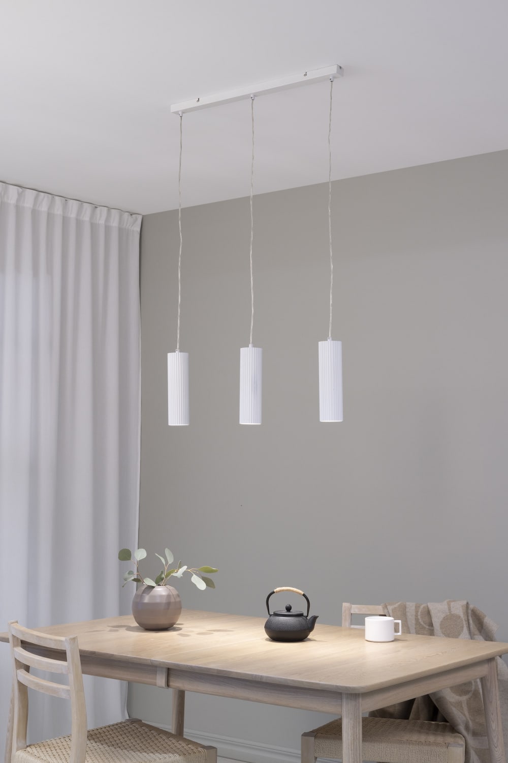 Suspension 3xGU10 blanc et transparent — vue 3