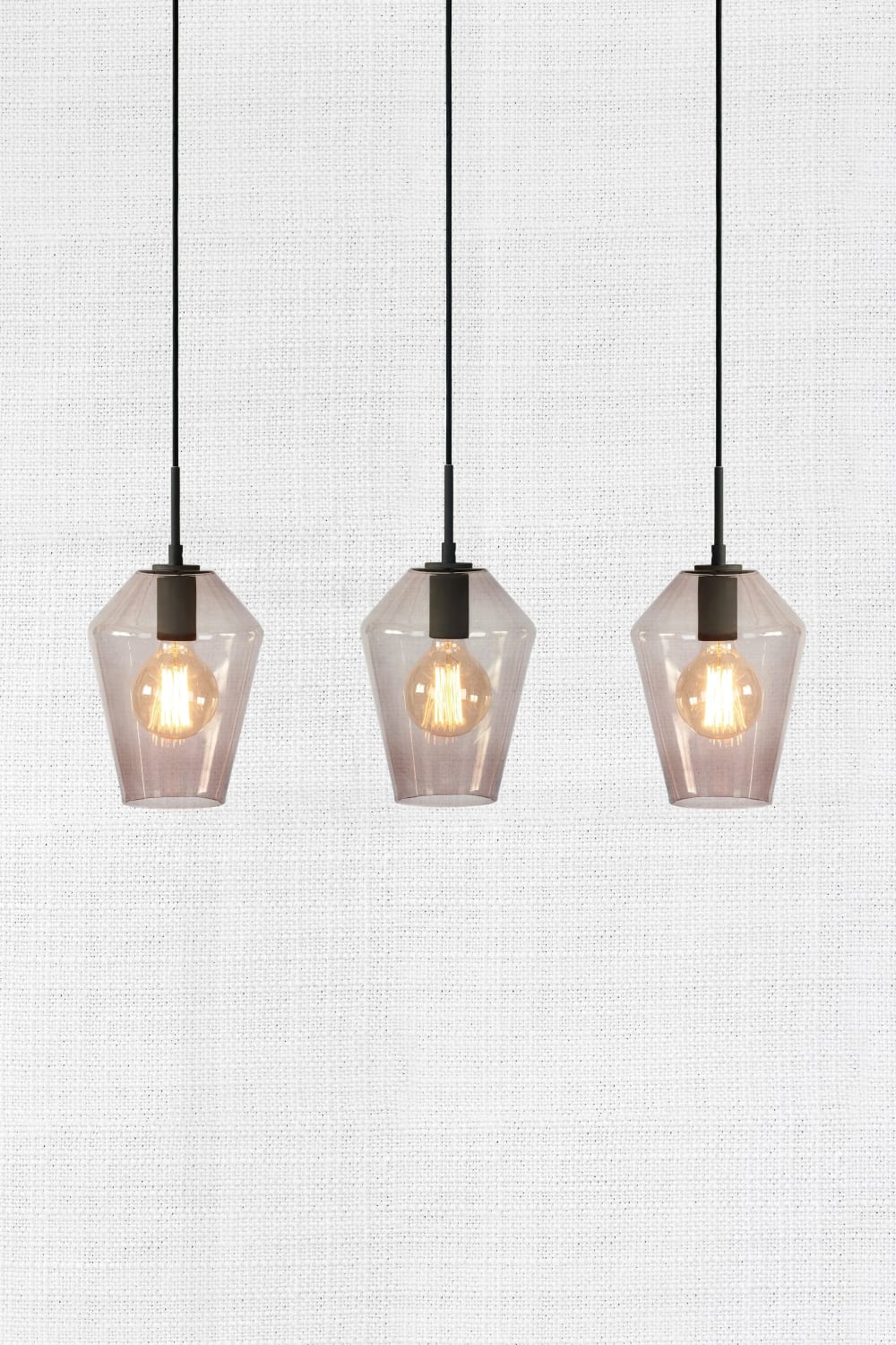 Suspension 3xE27 noir et fumé - Maisons du Monde