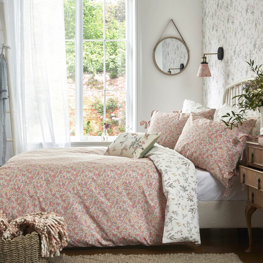 Housse de couette en - coton corail