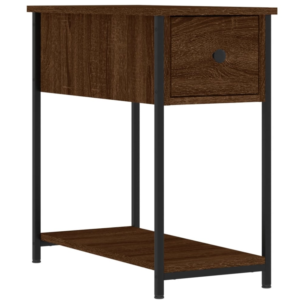 Table de chevet bois transformé ambre marron  30 x 60 x 60 cm