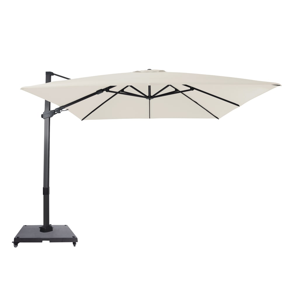 Parasol déporté tissu beige 300 x 300 cm