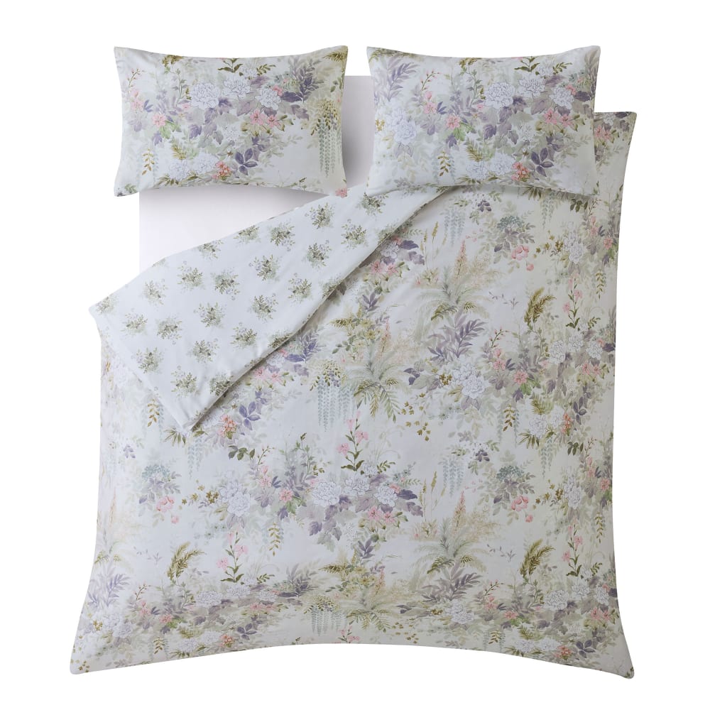 Housse de couette romantique en satin de coton multicolore 200x200cm — vue 3