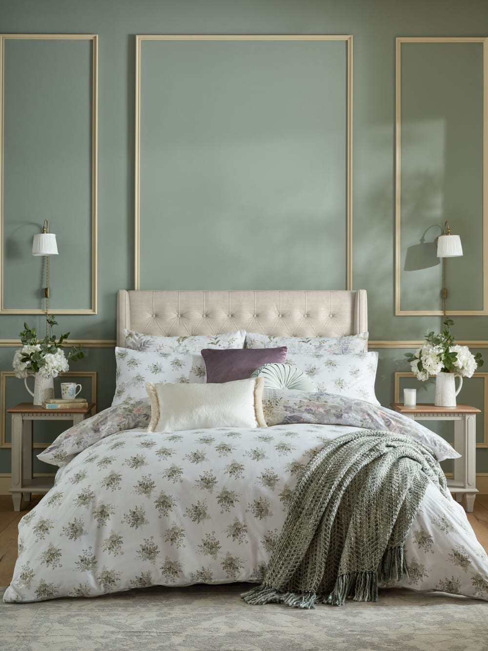 Housse de couette romantique en satin de coton multicolore 200x200cm — vue 4