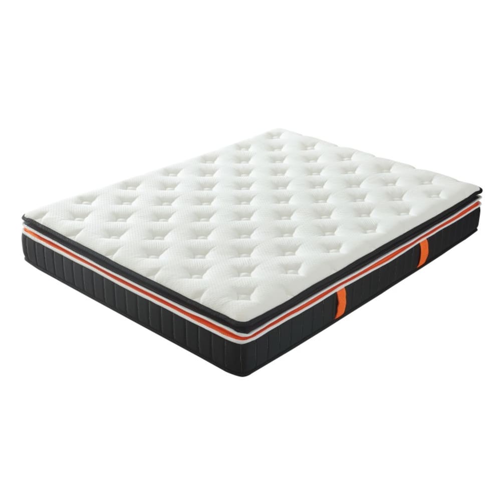 Reca Bedding Doppeltopper-Matratze mit Memory-Schaum 140x190 cm Schwarz Öko-Tex Zertifikat Stoff