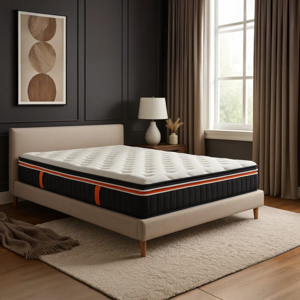 Doppeltopper-Matratze mit Memory-Schaum 140x190 cm - Maisons Du
