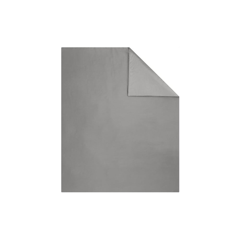 Housse de couette satin argent 260x240 cm — vue 4