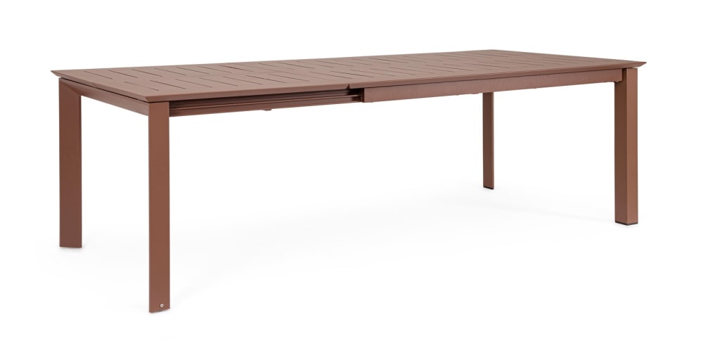 Table extensible en aluminium 160-240X100 rouge