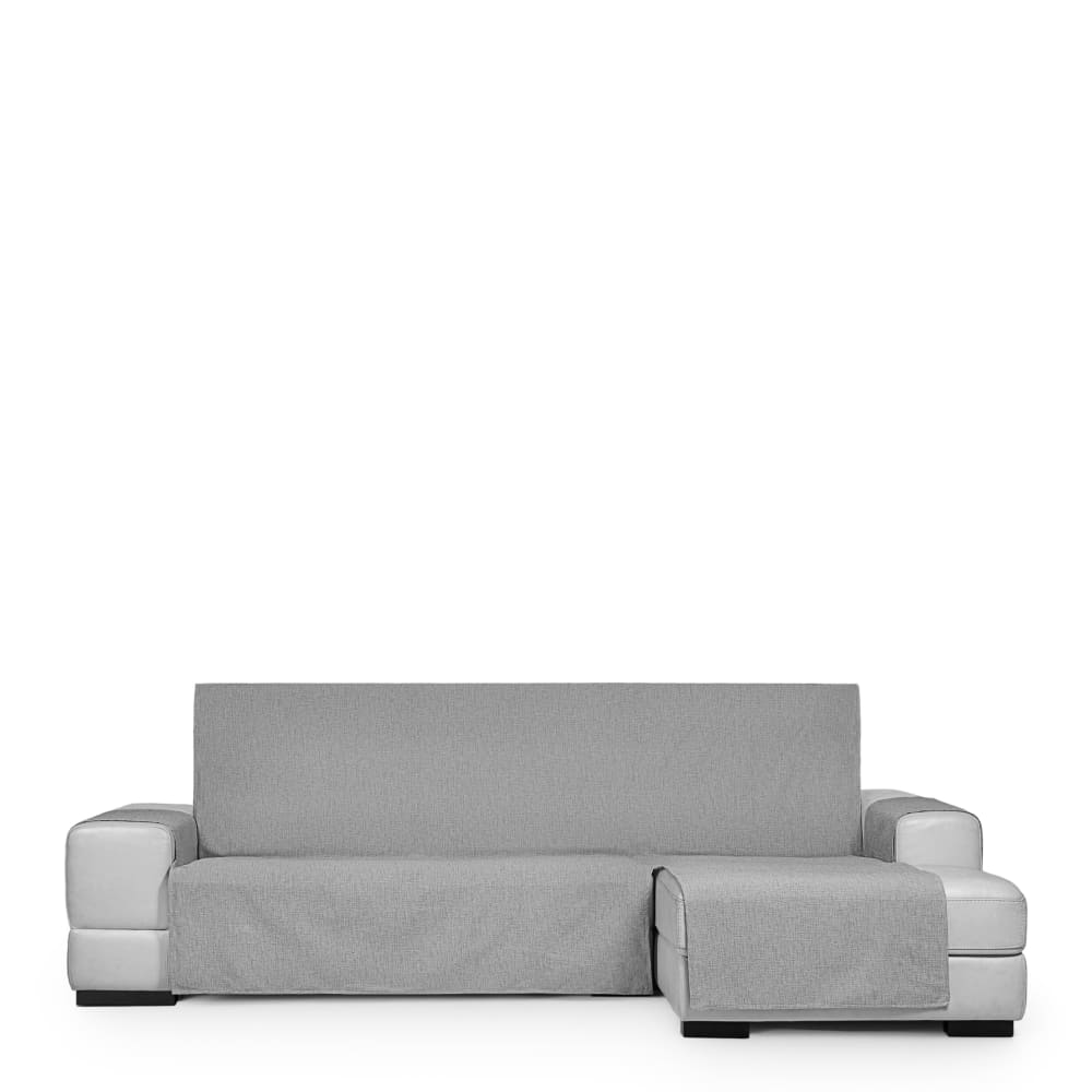 Funda de sofá chaise longue hidrófugo derecha gris 240 cm