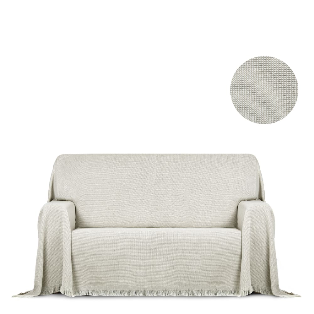 Plaid 2 places lin 180 cm (mesures comptant les franges)