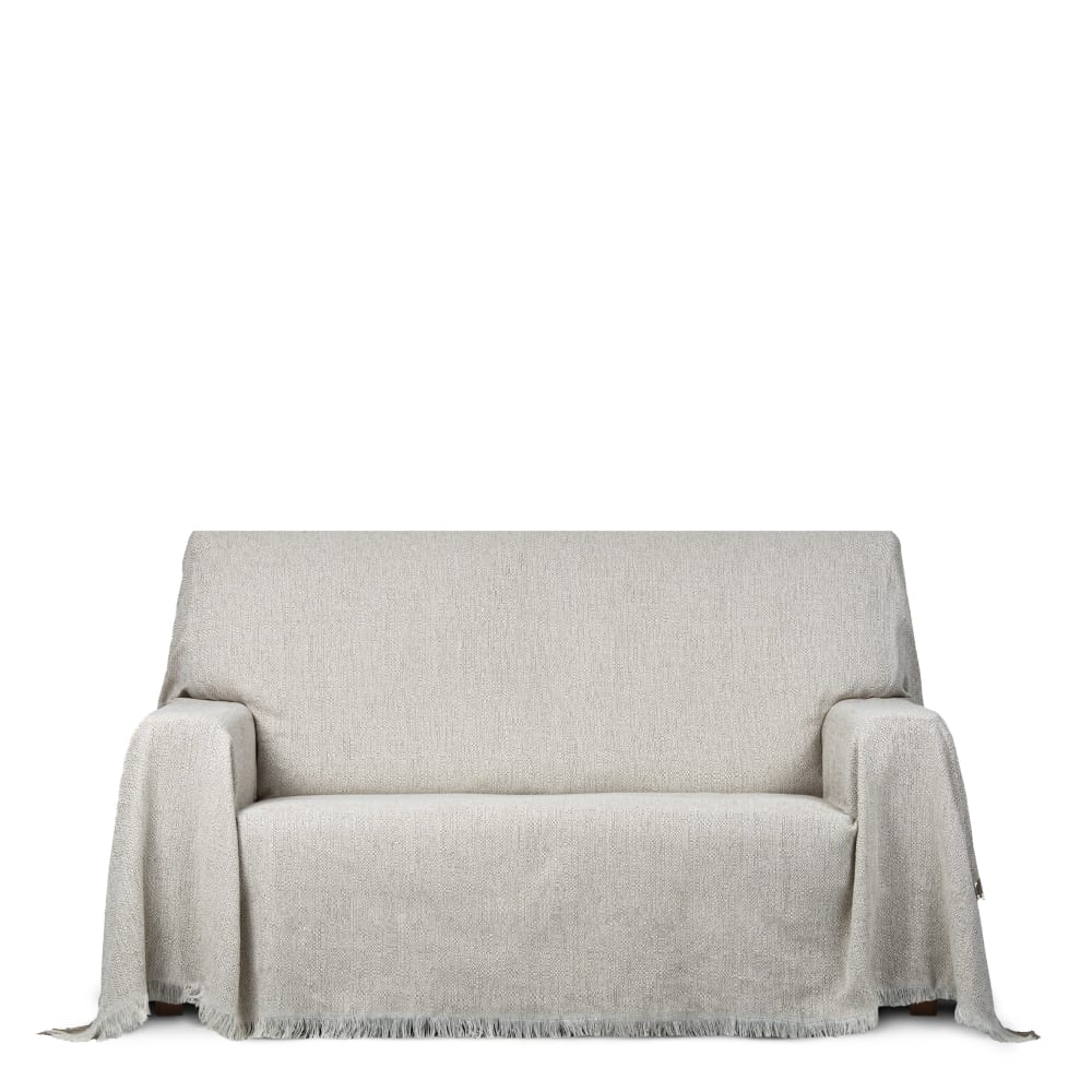 Plaid 3 places beige 230 cm (mesures comptant les franges)