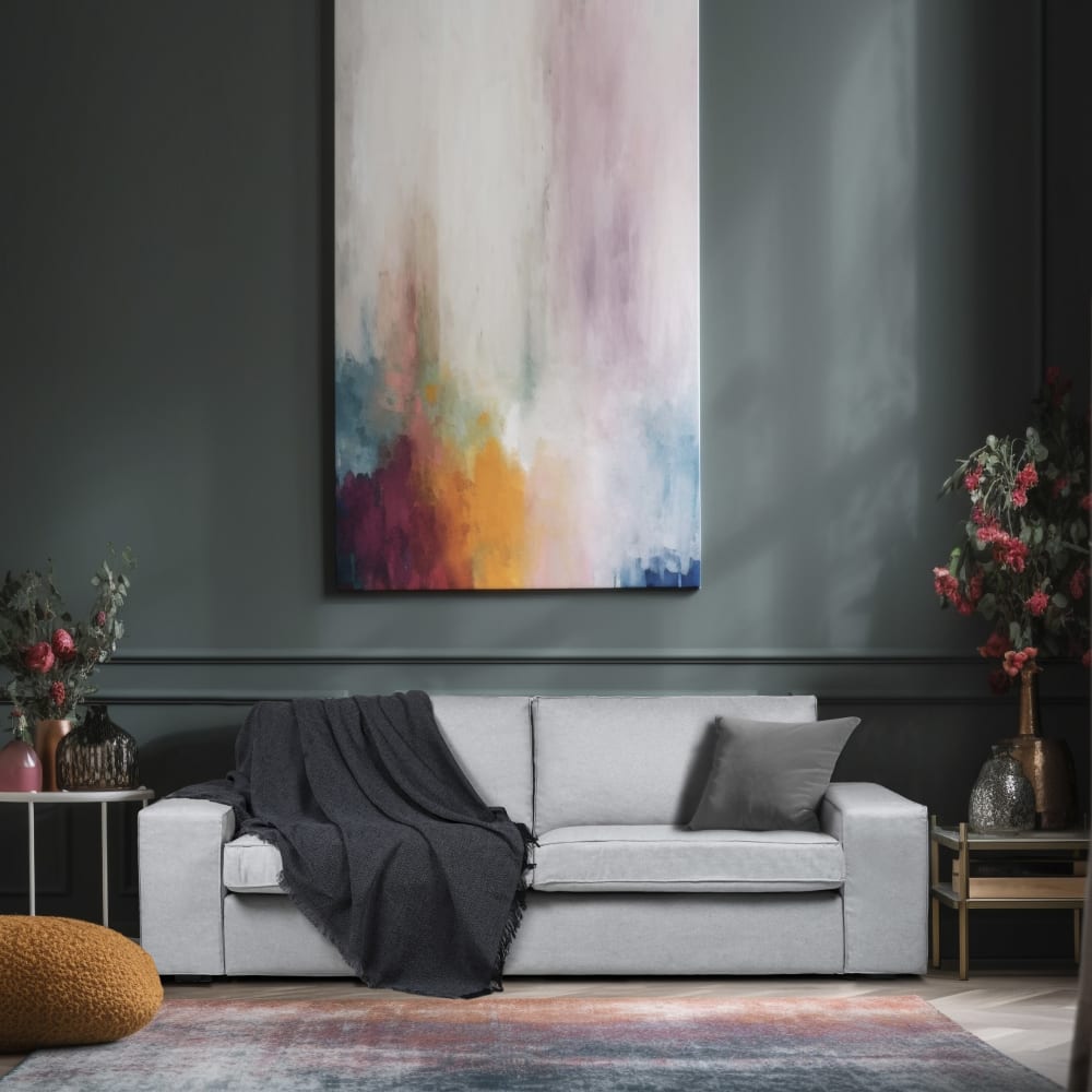Vielseitige Decke, 180 cm, Dunkelgraue (Maße inklusive Fransen) -