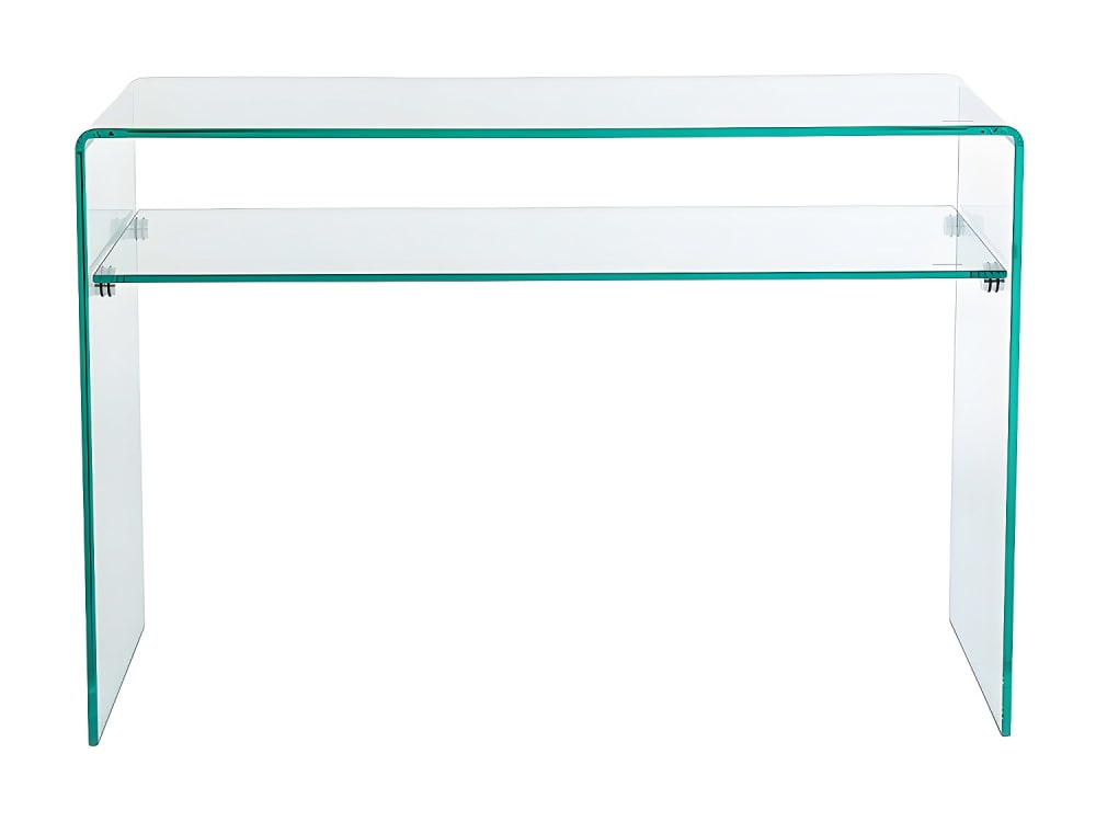 Table console verre trempé transparent