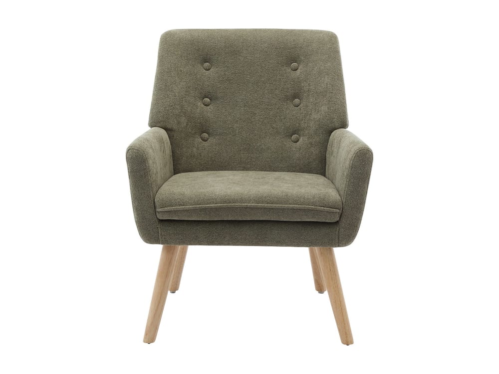 Fauteuil droit polyester vert